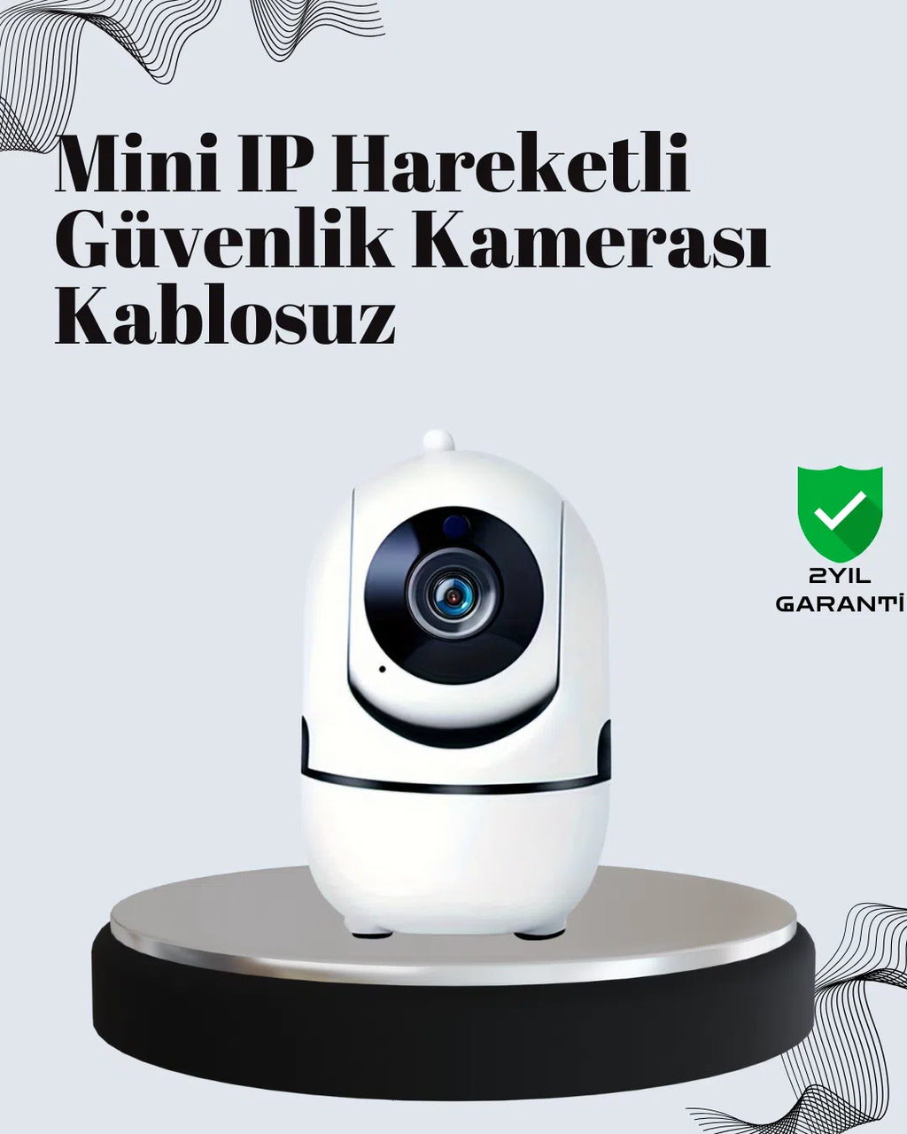 Akıllı Kontrol ve Hareket Takipli 1080P Kablosuz Güvenlik Kamerası