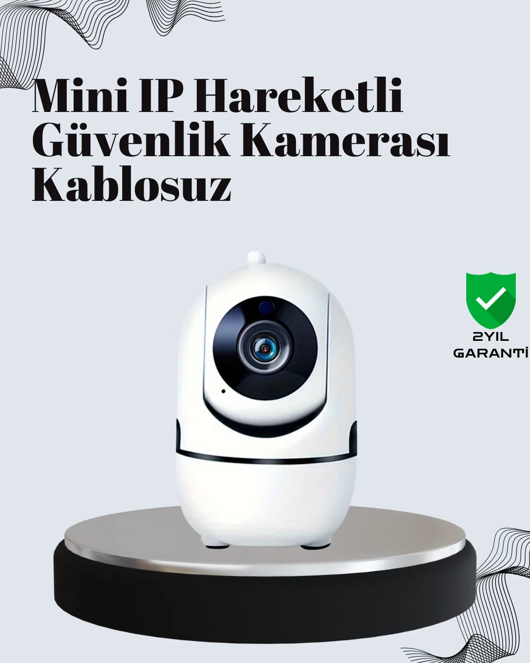 Akıllı Kontrol ve Hareket Takipli 1080P Kablosuz Güvenlik Kamerası