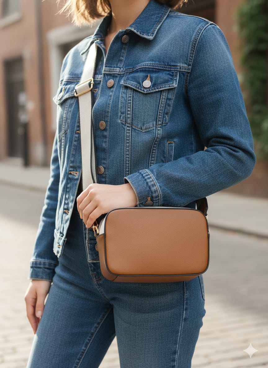 İki Renkli Kutu Çanta