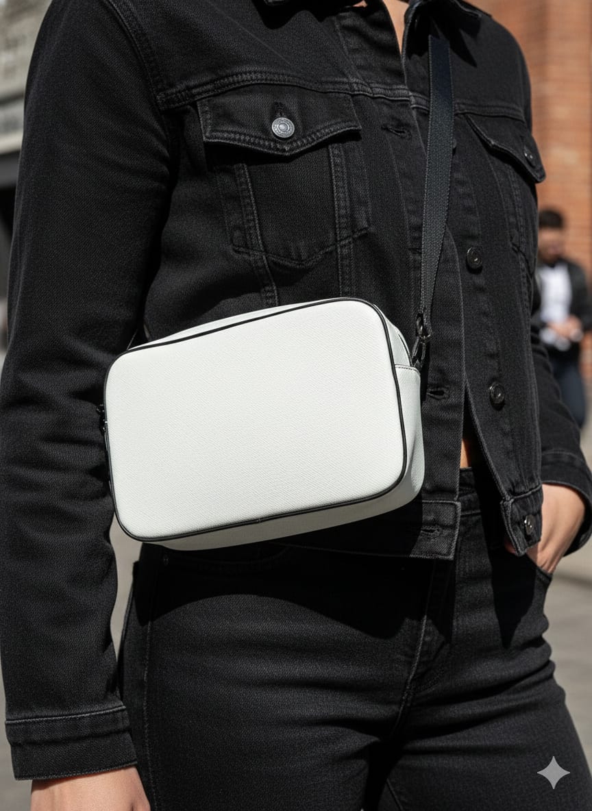 İki Renkli Kutu Çanta