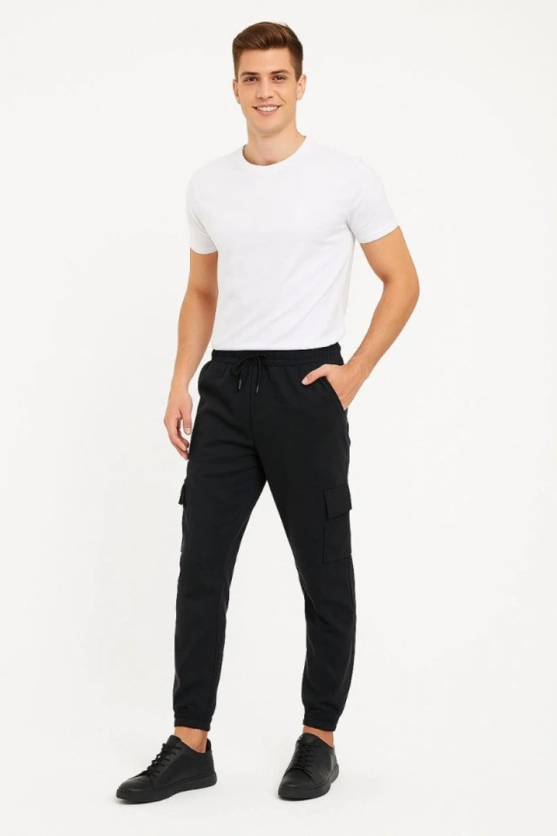 Erkek Siyah Jogger Eşofman Altı,