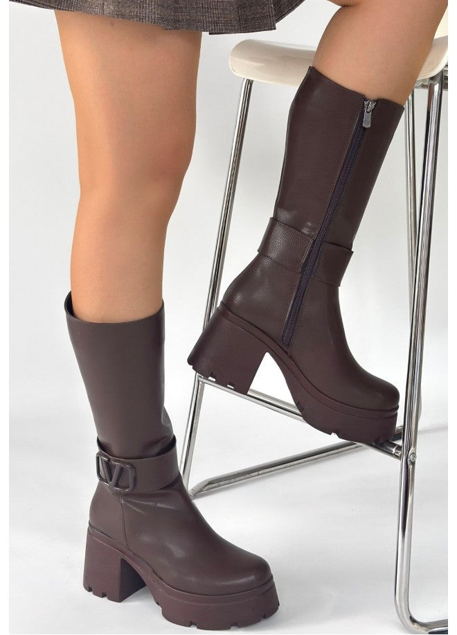 Moki Topuklu Cilt Çizme