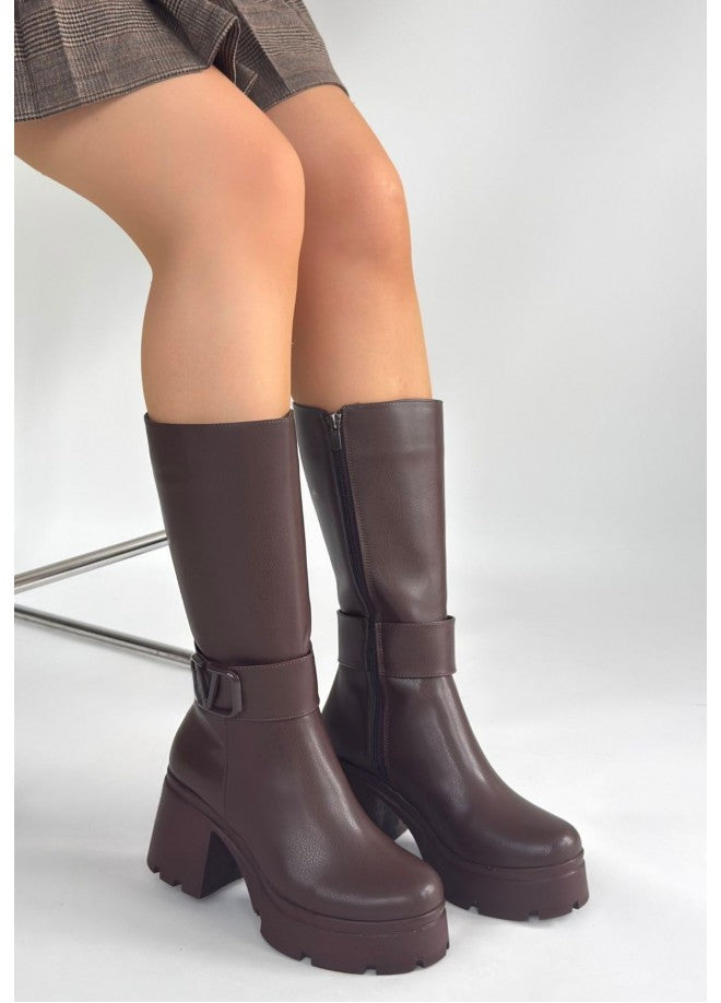 Moki Topuklu Cilt Çizme