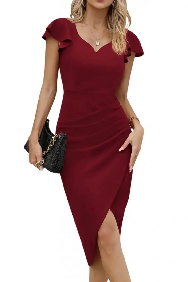 Janjan Krep Kumaş Midi Elbise: Işığını Yansıt